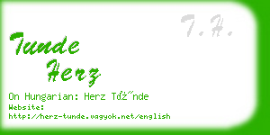 tunde herz business card